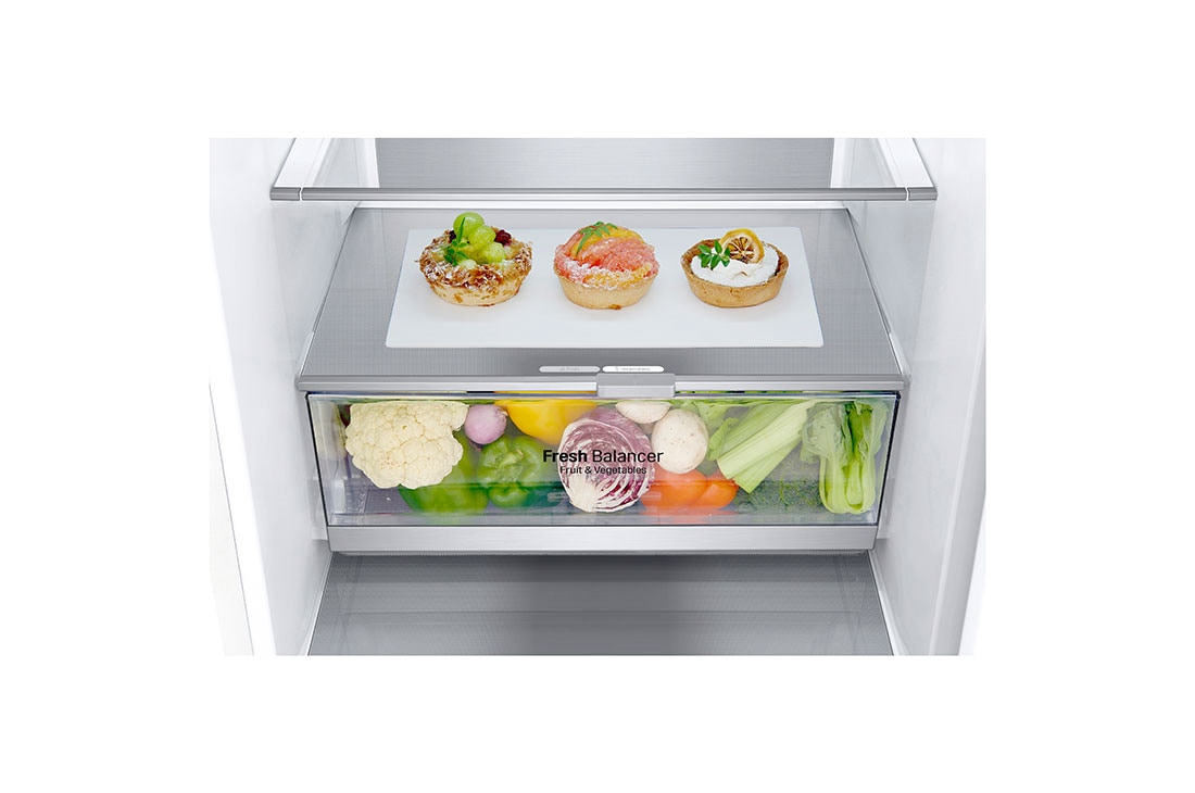 LG 2.03M 384L Jääkaappipakastimet (Valkoinen) - Energialuokka D, Door Cooling™ ja Smart Diagnosis™ - Wi-Fi-yhteys, GBB72SWUGN, GBB72SWUGN, thumbnail 3