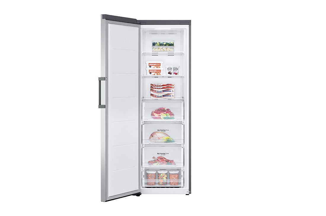 LG 324L Vapaasti seisova pakastin (Shiny Steel) - Energialuokka E, Total No Frost, Express Freeze, Smart Diagnosis™ - Wi-Fi-yhteys, GFE41PZGSZ, GFE41PZGSZ, thumbnail 3