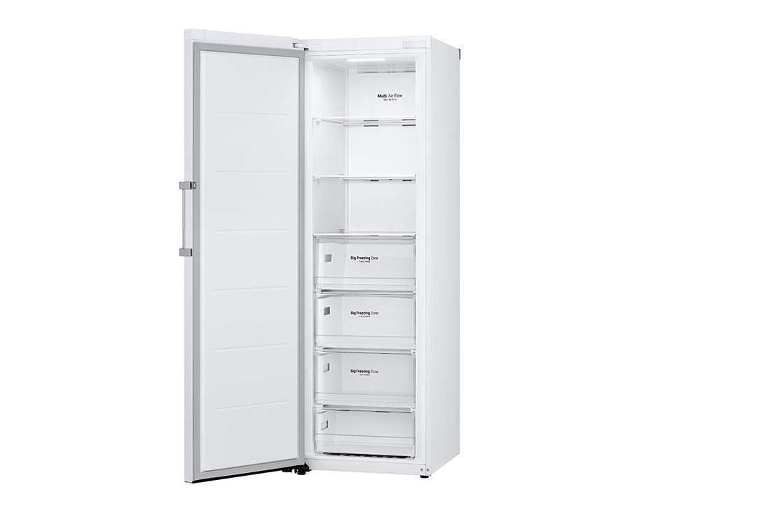 LG 324L Vapaasti seisova pakastin (Valkoinen) - Energialuokka E, Total No Frost, Express Freeze, Smart Diagnosis™ - Wi-Fi-yhteys, Oikea sivunäkymä, GFE41SWGSZ, thumbnail 10