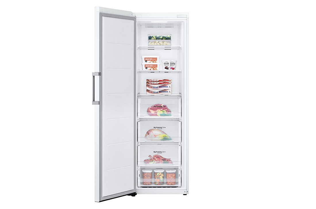 LG 324L Vapaasti seisova pakastin (Valkoinen) - Energialuokka E, Total No Frost, Express Freeze, Smart Diagnosis™ - Wi-Fi-yhteys, Etupuoli avoinna, GFE41SWGSZ, thumbnail 15