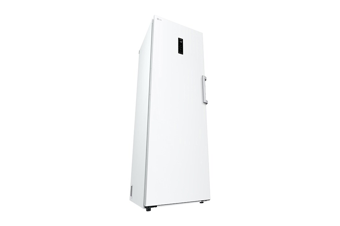 LG 324L Vapaasti seisova pakastin (Valkoinen) - Energialuokka E, Total No Frost, Express Freeze, Smart Diagnosis™ - Wi-Fi-yhteys, Perspektiivinäkymä vasemmalta, GFE41SWGSZ, thumbnail 5