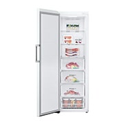 LG 324L Vapaasti seisova pakastin (Valkoinen) - Energialuokka E, Total No Frost, Express Freeze, Smart Diagnosis™ - Wi-Fi-yhteys, Etupuoli avoinna, GFE41SWGSZ, thumbnail 2