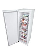 LG 324L Vapaasti seisova pakastin (Valkoinen) - Energialuokka E, Total No Frost, Express Freeze, Smart Diagnosis™ - Wi-Fi-yhteys, Oikea sivunäkymä avoinna, GFE41SWGSZ, thumbnail 11