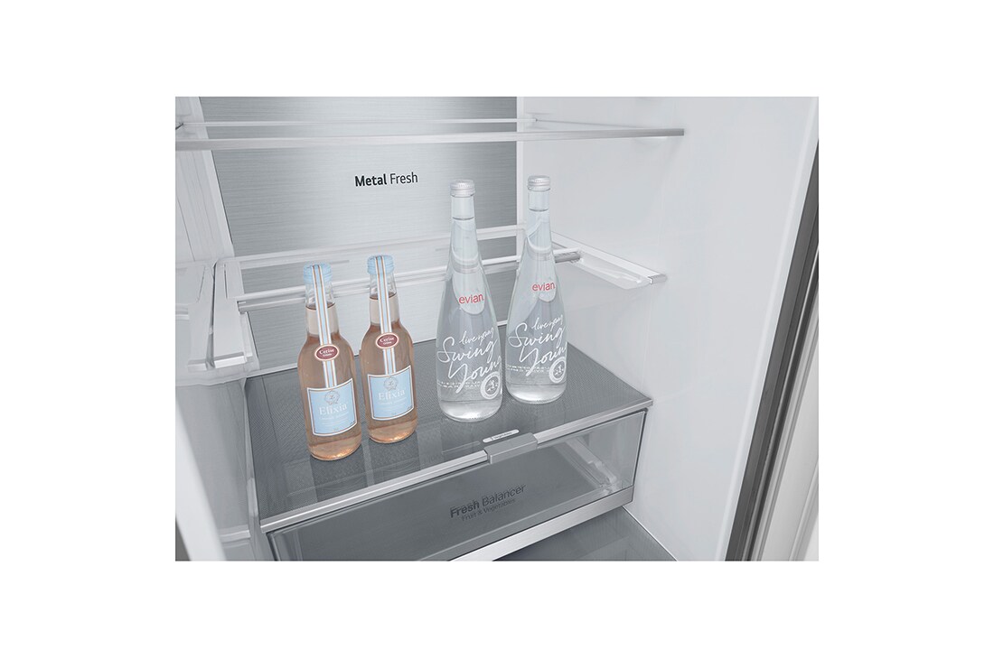LG 2.03M 384L Jääkaappipakastimet (Shiny Steel) - Energialuokka D, Door Cooling™ ja Smart Diagnosis™ - Wi-Fi-yhteys, GBB72PZUGN, GBB72PZUGN, thumbnail 8