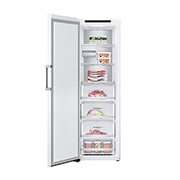LG 324L Vapaasti seisova pakastin (Valkoinen) - Energialuokka D, Total No Frost, Express Freeze, Smart Diagnosis™ , Etupuoli avoinna, GFT61SWCSF, thumbnail 2