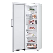LG 324L Vapaasti seisova pakastin (Valkoinen) - Energialuokka D, Total No Frost, Express Freeze, Smart Diagnosis™ , Oikea sivunäkymä avoinna, GFT61SWCSF, thumbnail 11