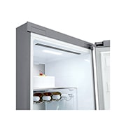 LG 386L Vapaasti seisova jääkaappi (Metal Sorbet) - Energialuokka D, Door Cooling™, LINEARCooling™, FRESHBalancer™, Smart Diagnosis™ - Wi-Fi-yhteys, Perspektiivinäkymä vasemmalta avoinna ruokaa, GLM71MBCSF, thumbnail 9