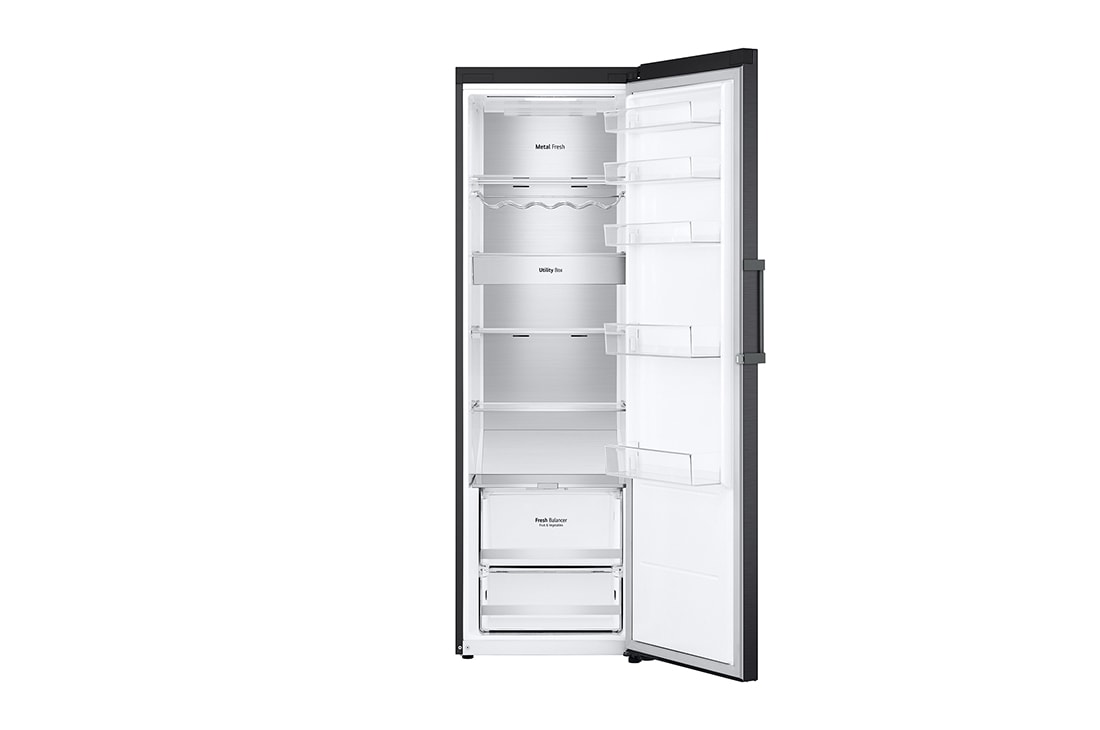 LG 386L Vapaasti seisova jääkaappi (Matte Black) - Energialuokka D, Door Cooling™, LINEARCooling™, FRESHBalancer™, Smart Diagnosis™ - Wi-Fi-yhteys, Sisäpuolen yksityiskohdat, GLM71MCCSF, thumbnail 7