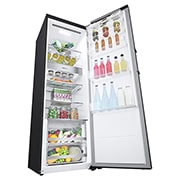 LG 386L Vapaasti seisova jääkaappi (Matte Black) - Energialuokka D, Door Cooling™, LINEARCooling™, FRESHBalancer™, Smart Diagnosis™ - Wi-Fi-yhteys, Vasen sivunäkymä avoinna, GLM71MCCSF, thumbnail 11