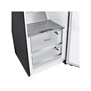 LG 386L Vapaasti seisova jääkaappi (Matte Black) - Energialuokka D, Door Cooling™, LINEARCooling™, FRESHBalancer™, Smart Diagnosis™ - Wi-Fi-yhteys, Etupuoli avoinna, GLM71MCCSF, thumbnail 4