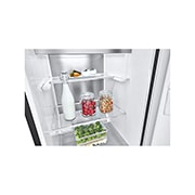 LG 386L Vapaasti seisova jääkaappi (Matte Black) - Energialuokka D, Door Cooling™, LINEARCooling™, FRESHBalancer™, Smart Diagnosis™ - Wi-Fi-yhteys, Etupuoli avoinna ruokaa, GLM71MCCSF, thumbnail 5