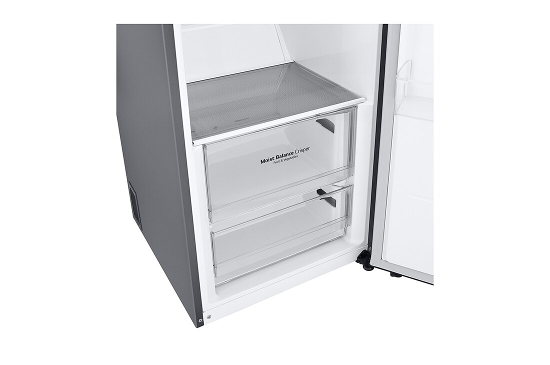 LG 386L Vapaasti seisova jääkaappi (Shiny Steel) - Energialuokka E, Door Cooling™, LINEARCooling™, Moist Balance Crisper™, Smart Diagnosis™ - Wi-Fi-yhteys, GLE51PZGSZ, GLE51PZGSZ, thumbnail 3