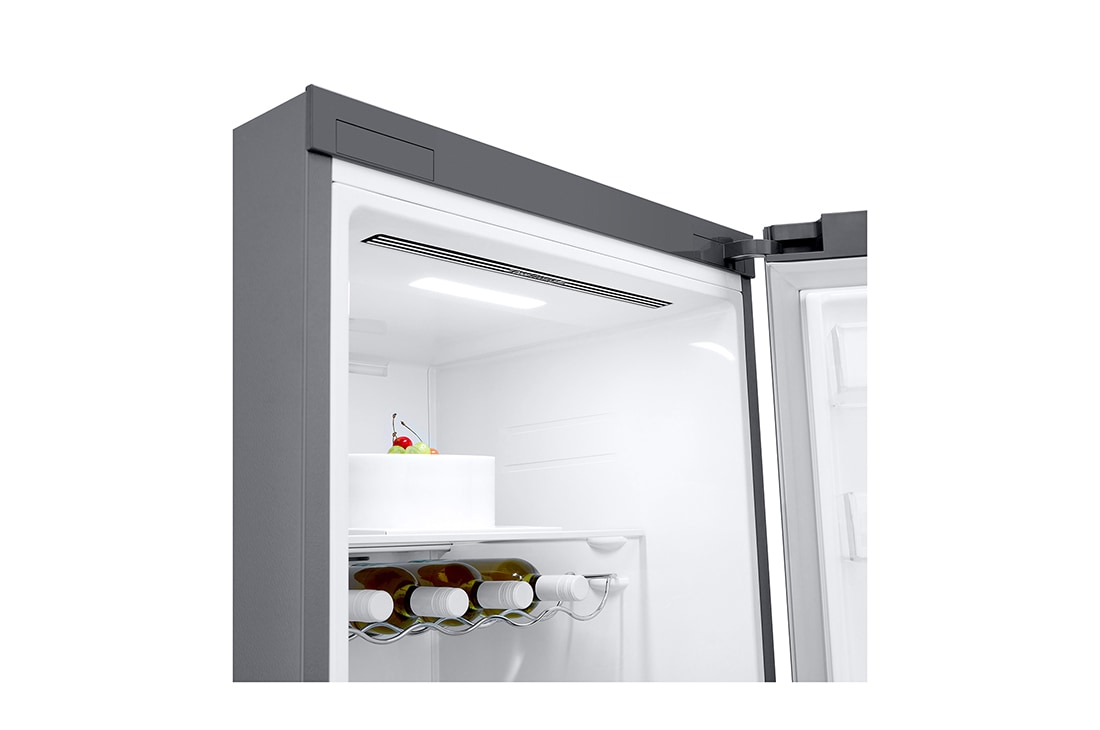 LG 386L Vapaasti seisova jääkaappi (Shiny Steel) - Energialuokka E, Door Cooling™, LINEARCooling™, Moist Balance Crisper™, Smart Diagnosis™ - Wi-Fi-yhteys, GLE51PZGSZ, GLE51PZGSZ, thumbnail 7