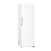 LG 386L Vapaasti seisova jääkaappi (Valkoinen) - Energialuokka D, Door Cooling™, LINEARCooling™, FRESHBalancer™, Smart Diagnosis™, Vasen sivunäkymä avoinna ruokaa, GLT71SWCSF, thumbnail 12