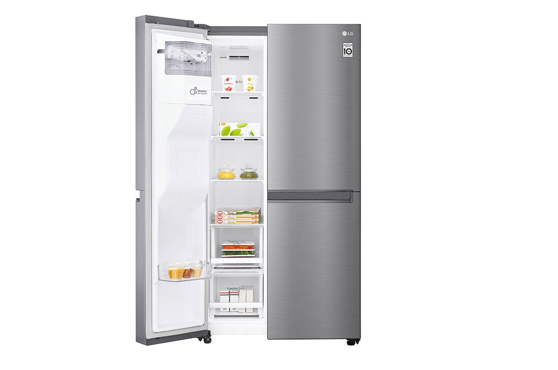 LG 625L Side by Side (Shiny Steel) - Energialuokka F, Vesi/jää ilman vesijohtoliitäntää, Smart Diagnosis™, GSL481PZXZ, GSL481PZXZ, thumbnail 10