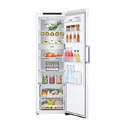 LG 386L Vapaasti seisova jääkaappi (Valkoinen) - Energialuokka C, DoorCooling™, LINEARCooling™, FRESHBalancer™, Smart Diagnosis™ , Etupuoli avoinna ruokaa, GLT71SWCSX, thumbnail 5