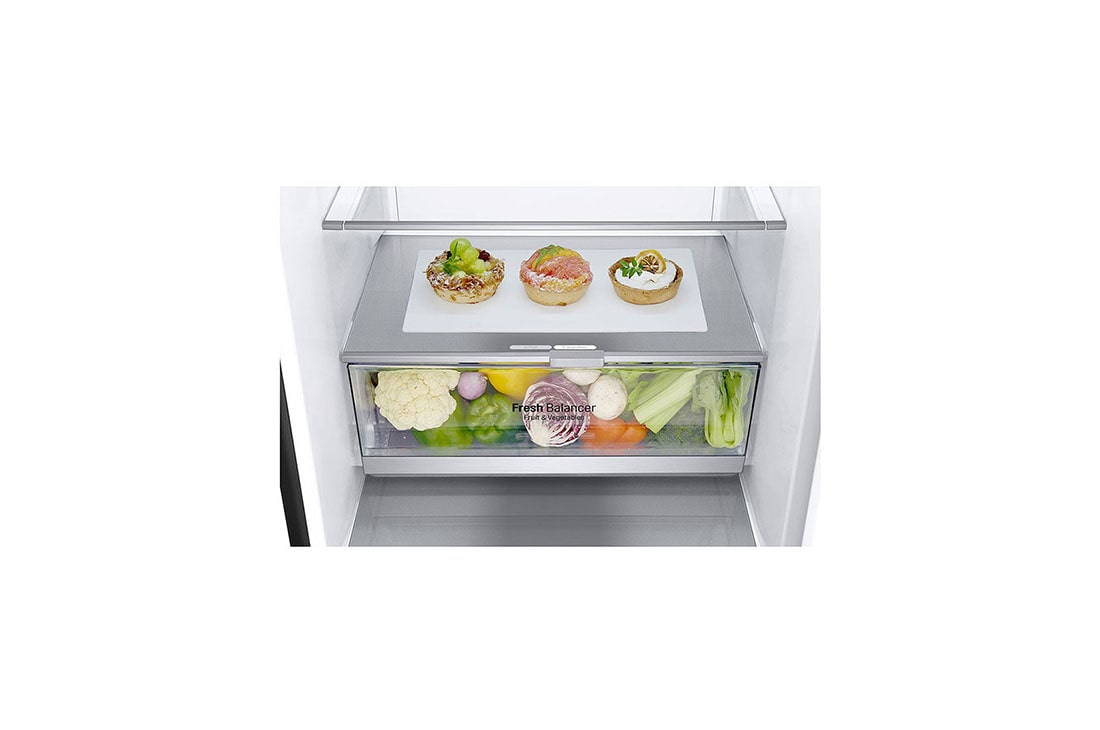 LG 2.03M 384L Jääkaappipakastimet (Matte Black) - Energialuokka A, Door Cooling™ ja Smart Diagnosis™ , GBB92MCBAP, GBB92MCBAP, thumbnail 4