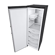 LG 324L Vapaasti seisova pakastin (Matte Black) - Energialuokka E, Total No Frost, Express Freeze, Smart Diagnosis™, Ylänäkymä oikealta avoinna ruokaa, GFT61MCCSZ, thumbnail 15