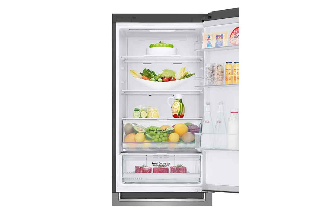 LG 1.86M 341L Jääkaappipakastimet(Shiny Steel) - Energialuokka D, Door Cooling™ ja Smart Diagnosis™ - Wi-Fi-yhteys, GBB61PZFFN, GBB61PZFFN, thumbnail 6