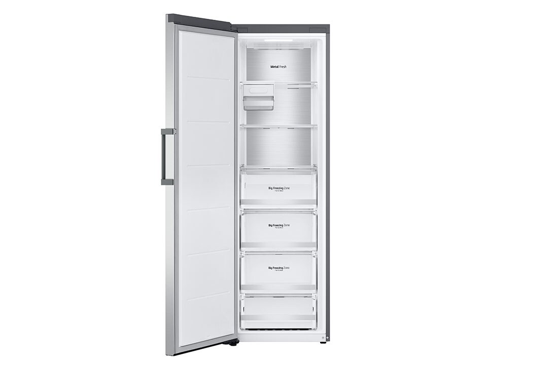 LG 324L Vapaasti seisova pakastin (Shiny Steel) - Energialuokka E, Total No Frost, Express Freeze, Smart Diagnosis™ - Wi-Fi-yhteys, GFE61PZCSZ, GFE61PZCSZ, thumbnail 3