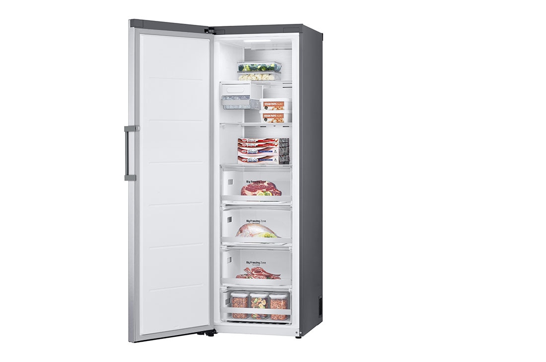 LG 324L Vapaasti seisova pakastin (Shiny Steel) - Energialuokka E, Total No Frost, Express Freeze, Smart Diagnosis™ - Wi-Fi-yhteys, GFE61PZCSZ, GFE61PZCSZ, thumbnail 8