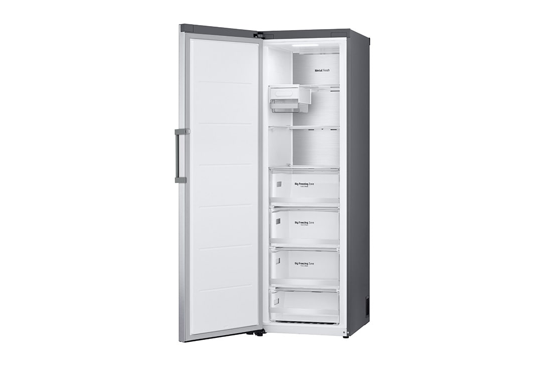 LG 324L Vapaasti seisova pakastin (Shiny Steel) - Energialuokka E, Total No Frost, Express Freeze, Smart Diagnosis™ - Wi-Fi-yhteys, rightsideopen, GFE61PZCSZ, thumbnail 12