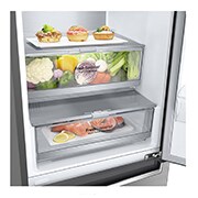 LG 1.86M 341L Jääkaappipakastimet(Shiny Steel) - Energialuokka D, DoorCooling™ ja Smart Diagnosis™, GBB71PZVGN, GBB71PZVGN, thumbnail 5