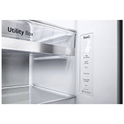 LG 635L InstaView Door in Door™ Side by Side (Metal Sorbet), Energialuokka F, Vesi/jää ilman vesijohtoliitäntää, Smart Diagnosis™ - Wi-Fi-yhteys, GSXV91MBAF, GSXV91MBAF, thumbnail 8