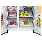 LG 635L InstaView Door in Door™ Side by Side (Metal Sorbet), Energialuokka F, Vesi/jää ilman vesijohtoliitäntää, Smart Diagnosis™ - Wi-Fi-yhteys, GSXV91MBAF, GSXV91MBAF, thumbnail 9