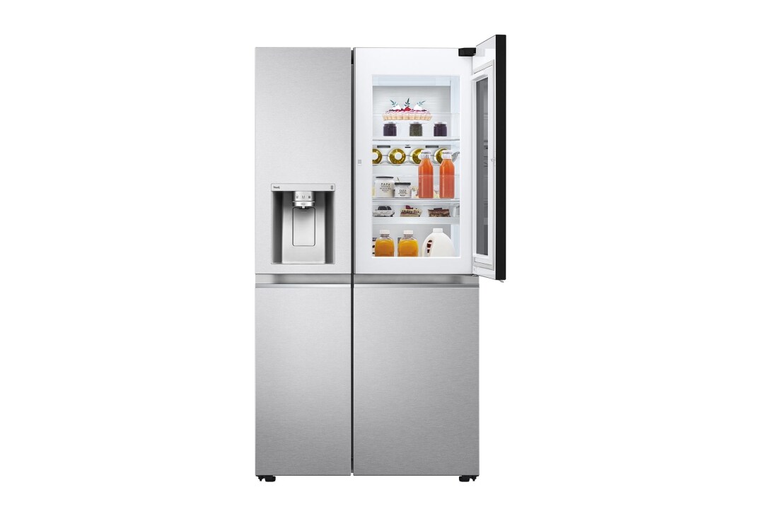 LG 635L InstaView Door in Door™ Side by Side (Metal Sorbet), Energialuokka F, Vesi/jää ilman vesijohtoliitäntää, Smart Diagnosis™ - Wi-Fi-yhteys, GSXV91MBAF, GSXV91MBAF, thumbnail 2