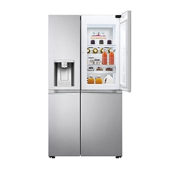 635L Door in Door™ Side by Side (Brushed Steel), Energialuokka E, Vesi/jää vesijohtoliitännällä, Smart Diagnosis™ - Wi-Fi-yhteys1