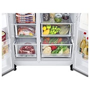 LG 662L Side by Side (Prime Silver), Energialuokka E , Smart Diagnosis™, LG GSBV70PZTM, GSBC40PYPE, thumbnail 4