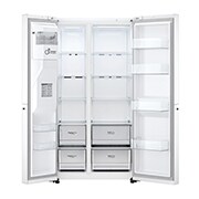 LG 635L Side by Side (Valkoinen), Jään ja veden annostelija, Energialuokka E, Vesi/jää vesijohtoliitännällä, Smart Diagnosis™ - Wi-Fi-yhteys, GSLV70SWTE, GSLV70SWTE, thumbnail 3