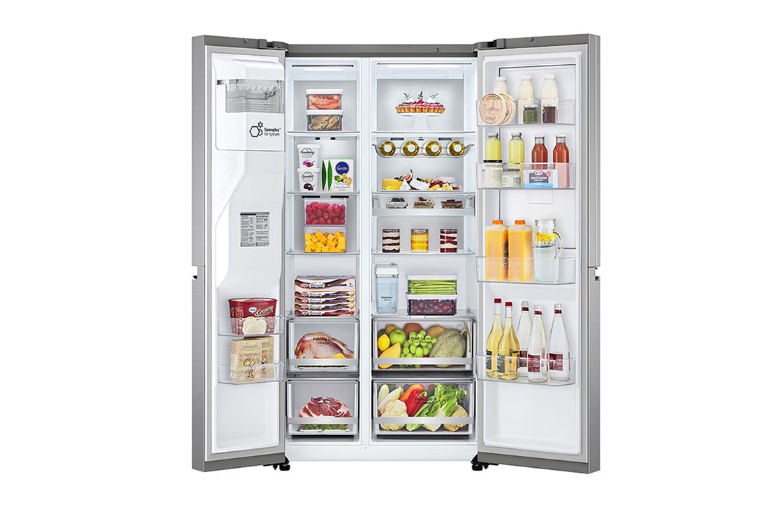 LG 635L Door in Door™ Side by Side (Shiny Steel), Energialuokka E, Vesi/jää ilman vesijohtoliitäntää, Smart Diagnosis™ - Wi-Fi-yhteys, GSJV91PZAE, GSJV91PZAE, thumbnail 3