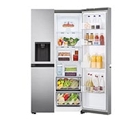 LG 635L Side by Side (Shiny Steel), Jään ja veden annostelija, Energialuokka F, Vesi/jää ilman vesijohtoliitäntää, Smart Diagnosis™, GSLV51PZXM, GSLV51PZXM, thumbnail 7