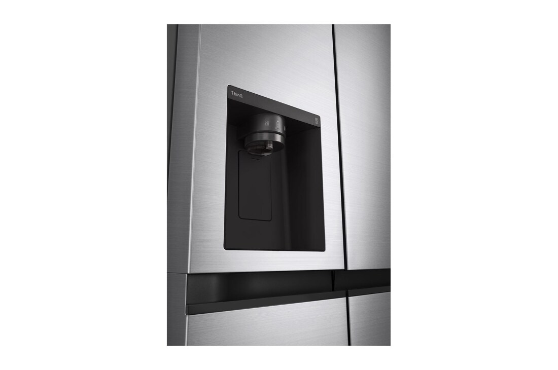 LG 635L Side by Side (Shiny Steel), Jään ja veden annostelija, Energialuokka F, Vesi/jää ilman vesijohtoliitäntää, Smart Diagnosis™, GSLV51PZXM, GSLV51PZXM, thumbnail 5