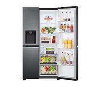 LG 635L Side by Side (Matte Black Steel), Jään ja veden annostelija, Energialuokka E, Vesi/jää ilman vesijohtoliitäntää, Smart Diagnosis™ - Wi-Fi-yhteys, GSLV71MCTE, GSLV71MCTE, thumbnail 9