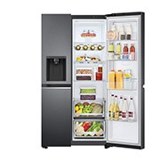 LG 635L Door in Door™ Side by Side (Matte Black Steel), Energialuokka E, Vesi/jää vesijohtoliitännällä, Smart Diagnosis™ - Wi-Fi-yhteys, GSJV70MCLE, GSJV70MCLE, thumbnail 9