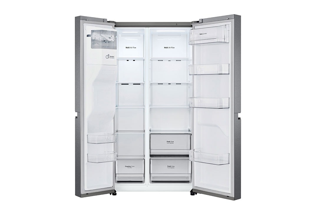 LG 634L Side by Side (Dark Graphite), Jään ja veden annostelija, Energialuokka F, Vesi/jää vesijohtoliitännällä, Smart Diagnosis™, GSLV30DSXM, GSLV30DSXM, thumbnail 3