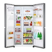 LG 634L Side by Side (Dark Graphite), Jään ja veden annostelija, Energialuokka F, Vesi/jää ilman vesijohtoliitäntää, Smart Diagnosis™, GSLV31DSXM, GSLV31DSXM, thumbnail 2