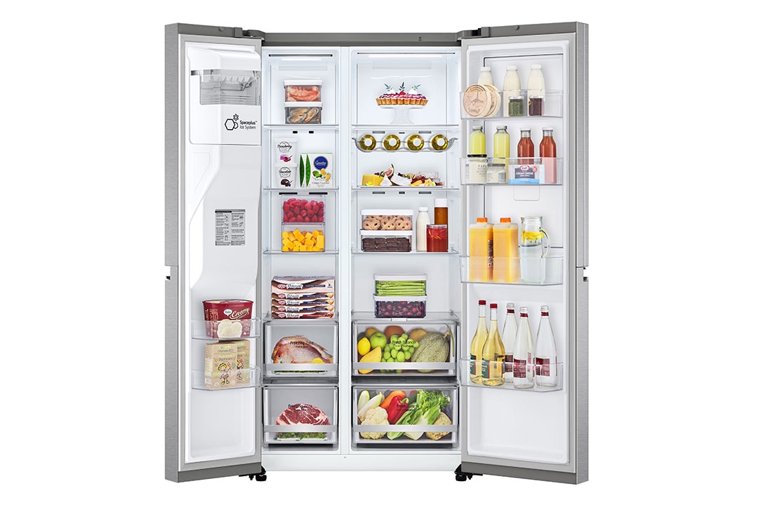 LG 635L Door in Door™ Side by Side (Metal Sorbet), Energialuokka E, Vesi/jää vesijohtoliitännällä, Smart Diagnosis™ - Wi-Fi-yhteys, GSJV70MBLE, GSJV70MBLE, thumbnail 5