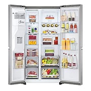 LG 635L Door in Door™ Side by Side (Metal Sorbet), Energialuokka E, Vesi/jää vesijohtoliitännällä, Smart Diagnosis™ - Wi-Fi-yhteys, GSJV70MBLE, GSJV70MBLE, thumbnail 5