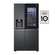 LG 635L InstaView Door in Door™ Side by Side (Matte Black Steel), Energialuokka E, Vesi/jää ilman vesijohtoliitäntää, Smart Diagnosis™ - Wi-Fi-yhteys, LG 635L InstaView Door in Door™ Side by Side (Matte Black Steel), Energialuokka E, Vesi/jää ilman vesijohtoliitäntää, Smart Diagnosis™ - Wi-Fi-yhteys, GSXV91MCAE, Testivoittaja – Kuluttaja., GSXV91MCAE, thumbnail 1