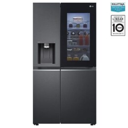 635L InstaView Door in Door™ Side by Side (Matte Black Steel), Energialuokka E, Vesi/jää ilman vesijohtoliitäntää, Smart Diagnosis™ - Wi-Fi-yhteys2