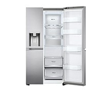 LG 635L Side by Side (Shiny Steel), Jään ja veden annostelija, Energialuokka F, Vesi/jää vesijohtoliitännällä, Smart Diagnosis™ - Wi-Fi-yhteys, GSLV90PZAM, thumbnail 10