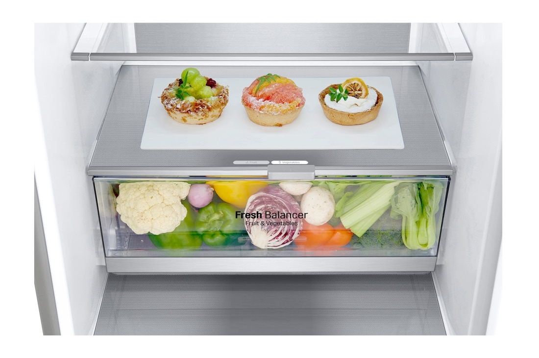 LG 2.03M 384L Jääkaappipakastimet (Stainless Steel) - Energialuokka B, Door Cooling™ ja Smart Diagnosis™ - Wi-Fi-yhteys, GBB92STABP, GBB92STABP, thumbnail 4