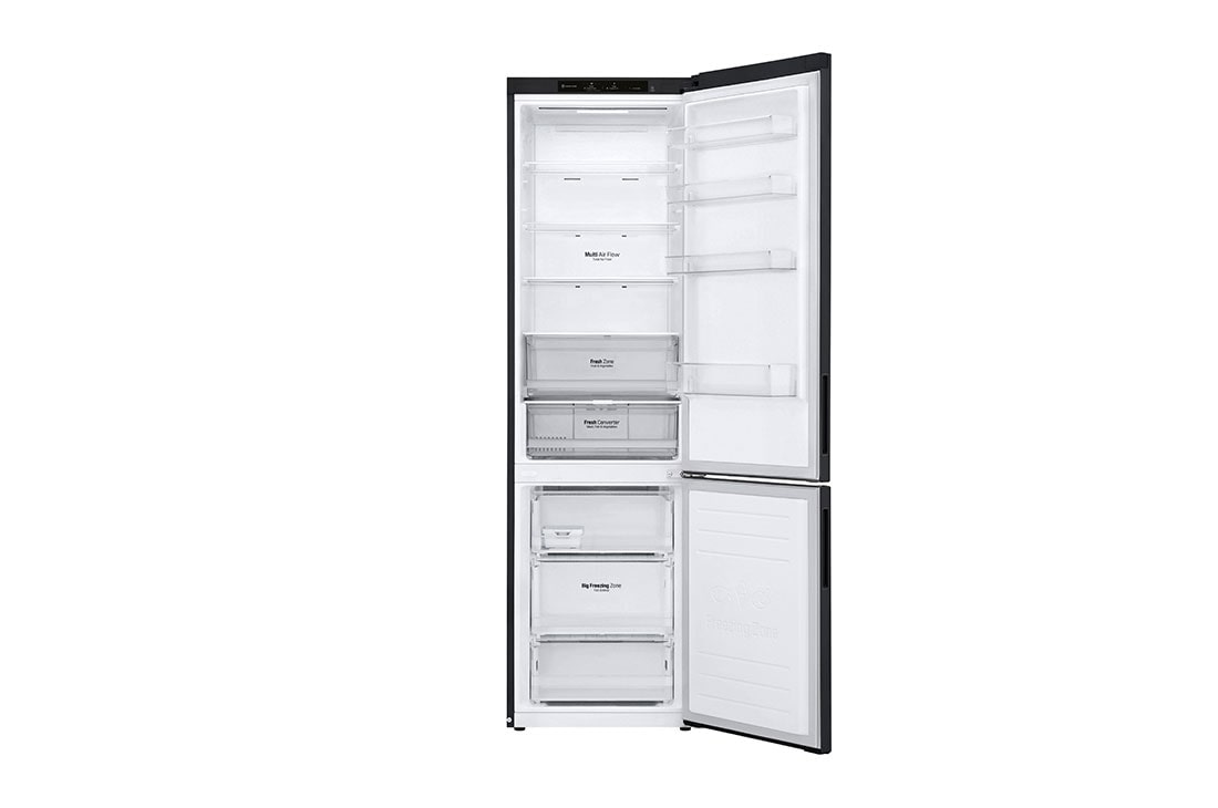LG 2.03M 384L Jääkaappipakastimet (Matte Black) - Energiklasse A, Etu Avoin, GBP62MCNAC, thumbnail 3