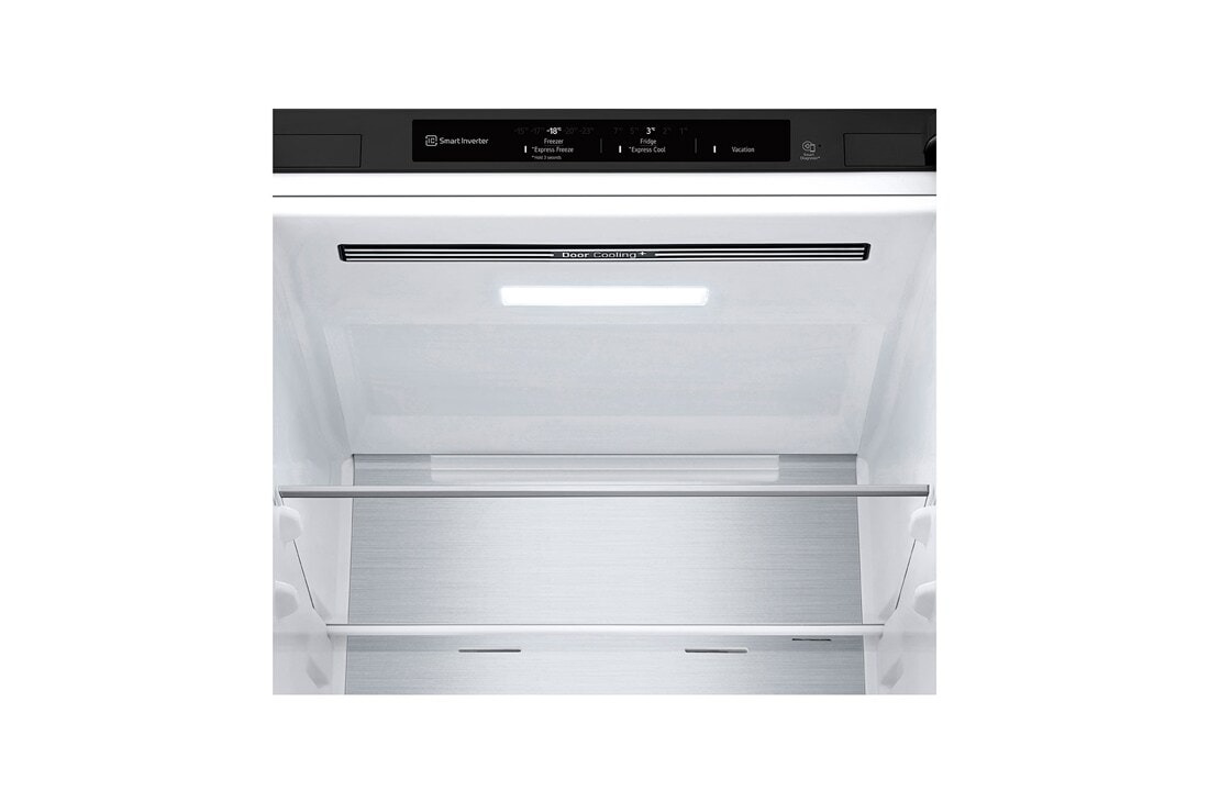 LG 1.86M 344L Jääkaappipakastimet (Essence Black) - Energiklasse C, Elölnézet, minden ajtó nyitva, élelmiszerek nélkül, GBV7180CEV, thumbnail 3