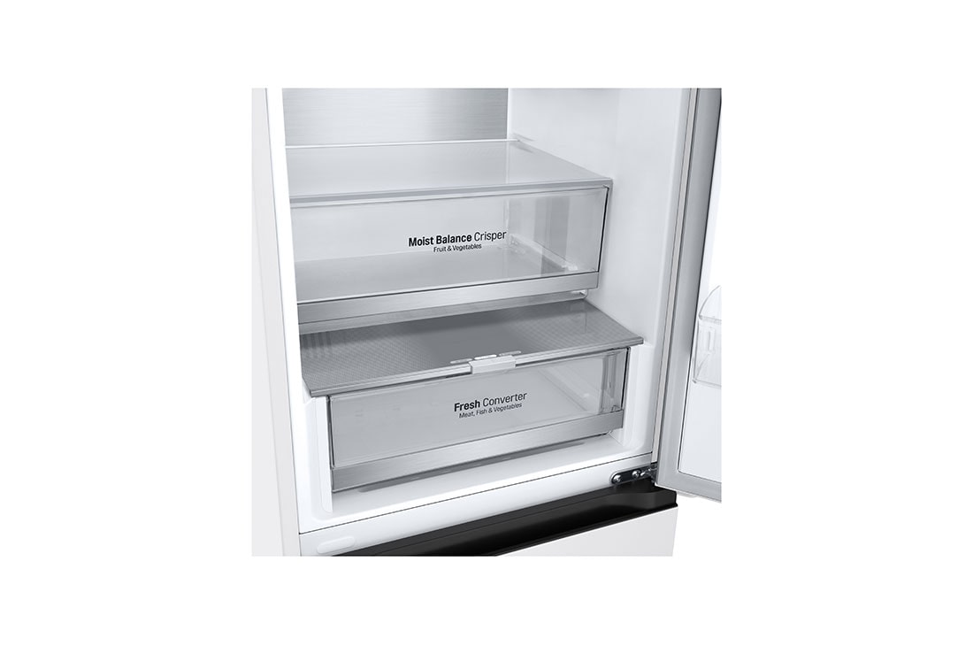 LG 1.86M 344L Jääkaappipakastimet (White) - Energiklasse D, Drawer view, GBV5140DSW, thumbnail 7