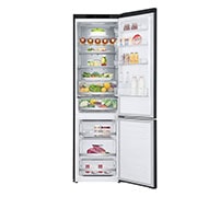 LG 2.03M 384L Jääkaappipakastimet (Matte Black) - Energiklasse A, Etuosa auki ruuan kanssa, GBB92MCB2P, thumbnail 2